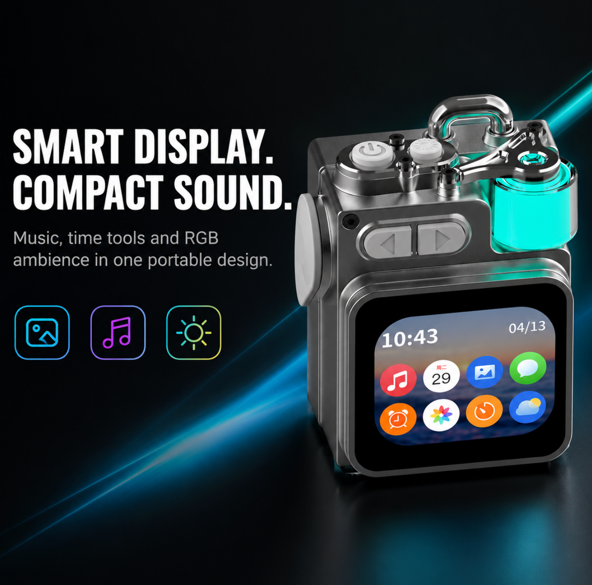 Mini Portable Bluetooth Speaker with LCD Display – Wireless Outdoor Music Speaker