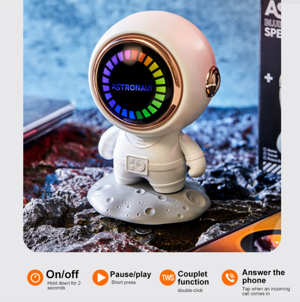 Z18 RGB Astronaut Bluetooth Speaker – Portable Smart Wireless Speaker with Colorful LED Lights